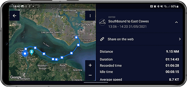 Exporting files from the Journey Viewer, Mariner GPS Dashboard 3.8