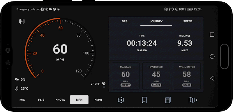 Average Speed Monitor (ASM), Velocity GPS Dashboard 3.4.+