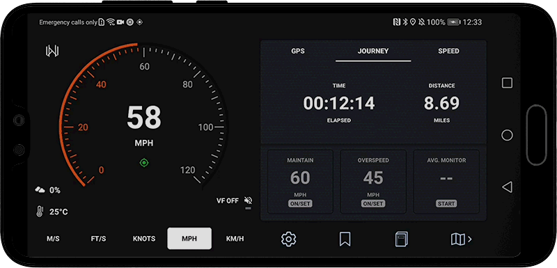Maintain speed guidance, Velocity GPS Dashboard 3.4.+