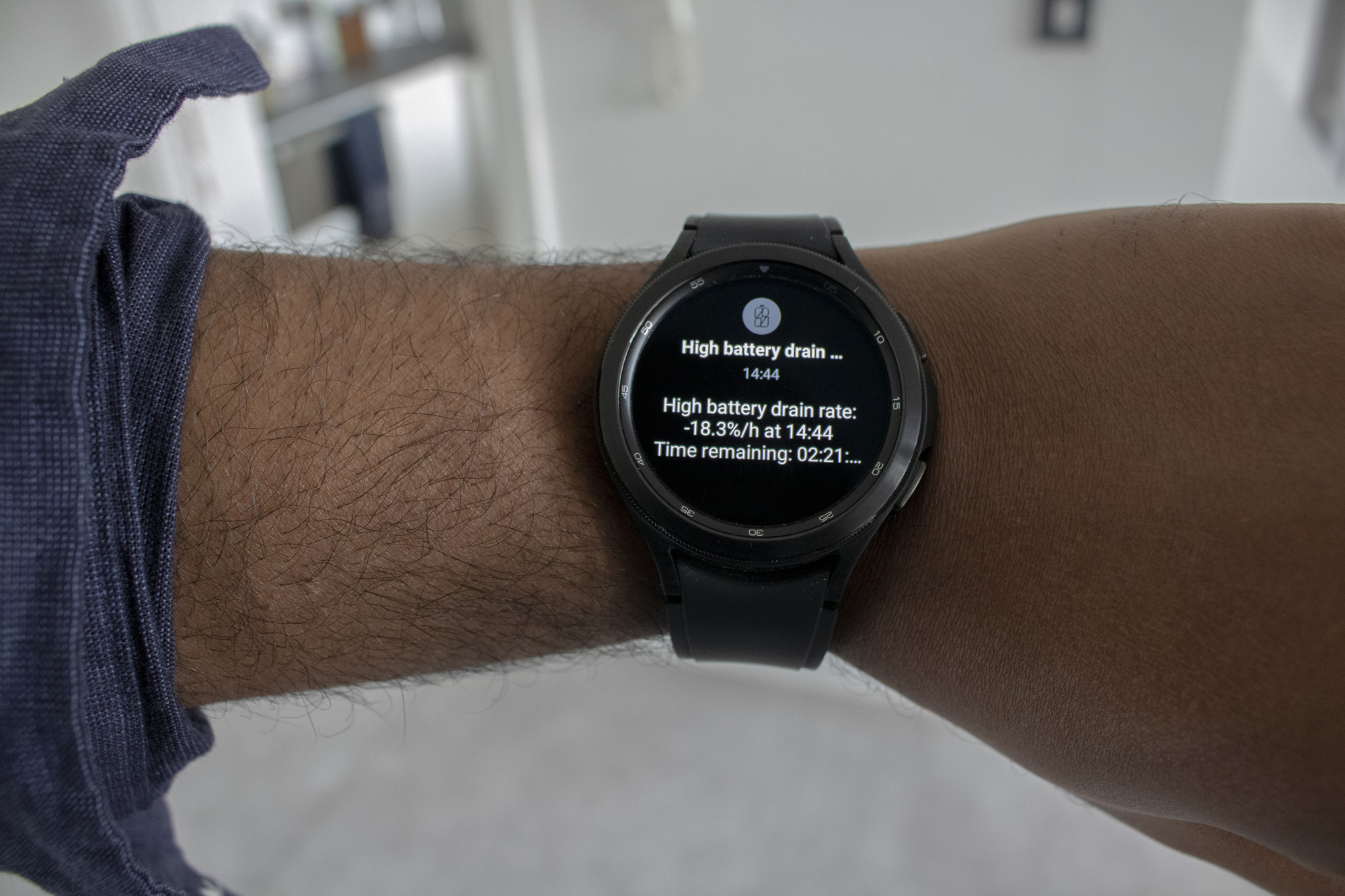 High-drain warning notification, Energy Monitor 4.+ for Wear OS
