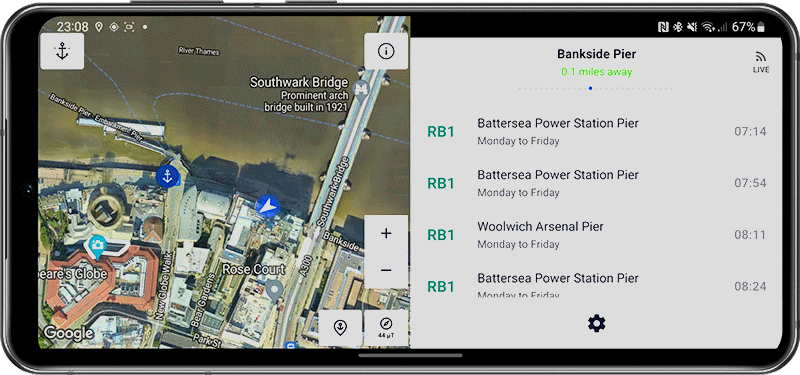 Compass/GPS navigation, Thames Commuter 1.5 for Android