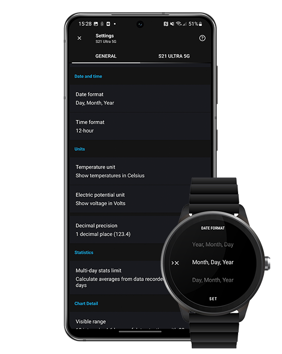 General Settings – Energy Monitor 4.5 for Android and Wear OS