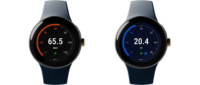 Velocity GPS Dashboard 3.7 (left), Mariner GPS Dashboard 3.7 (right)