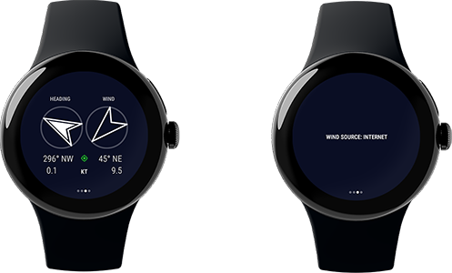 Live boat speed and live wind data with Mariner GPS Dashboard for Wear OS