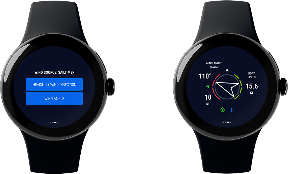 Live boat speed and live wind data with Mariner GPS Dashboard for Wear OS