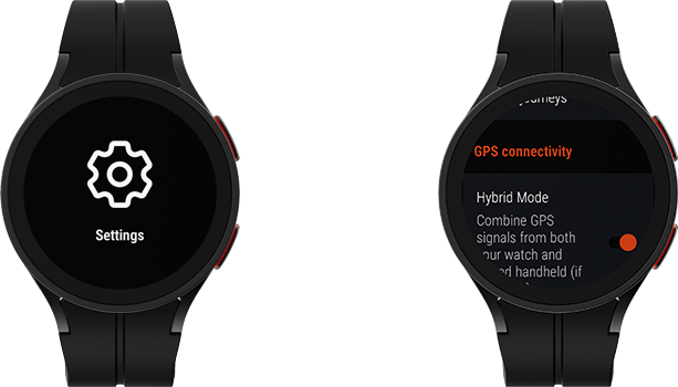 Settings/ hybrid mode switch – Velocity GPS Dashboard for Wear OS
