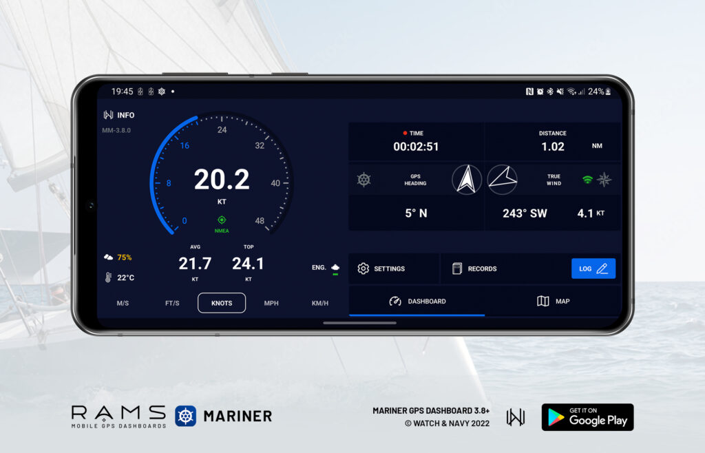 Mariner GPS Dashboard 3.8 for Android and Wear OS