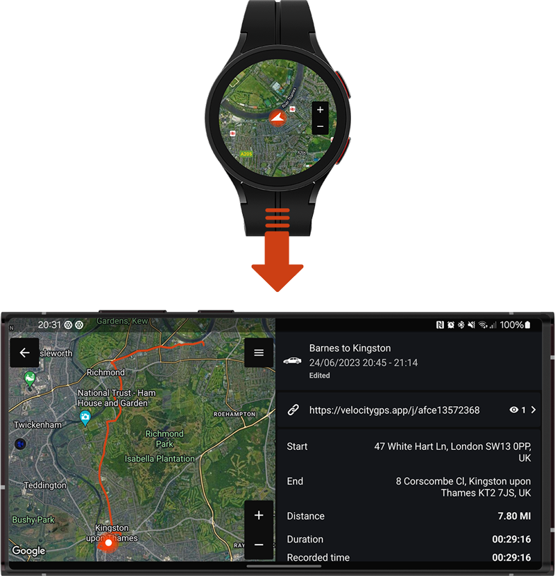 Velocity GPS Dashboard and Journey Recorder for Android and Wear OS