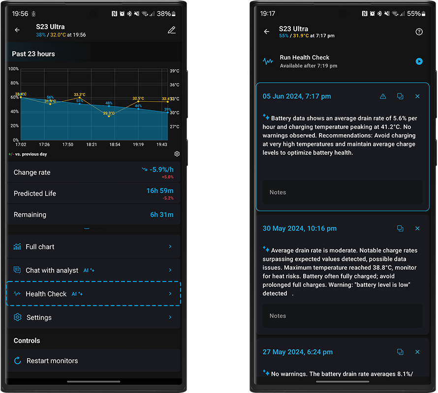 AI Health Check – Energy Monitor 5 for Android and Wear OS 