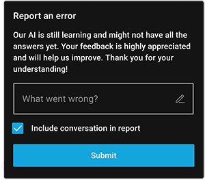 Report an error – Energy Monitor 5 for Android and Wear OS 