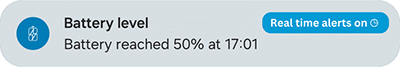 Low Battery Level Notification (real time alerts on) – Energy Monitor for Android and Wear OS
