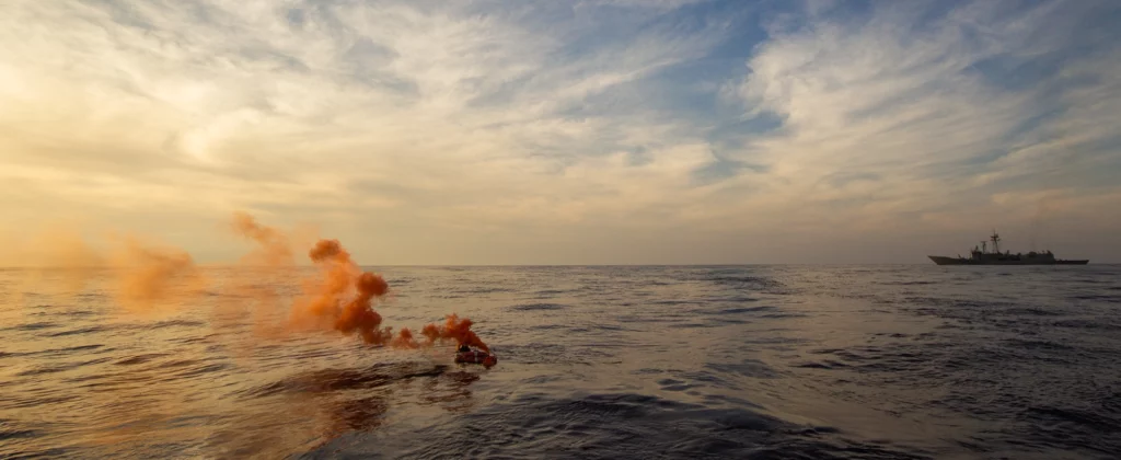 Emergency Flare at Sea