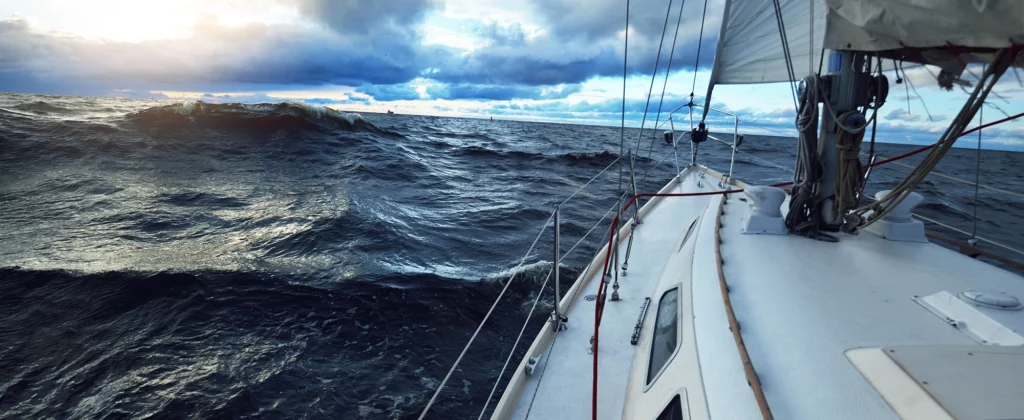 Sailboat in Rough Weather 