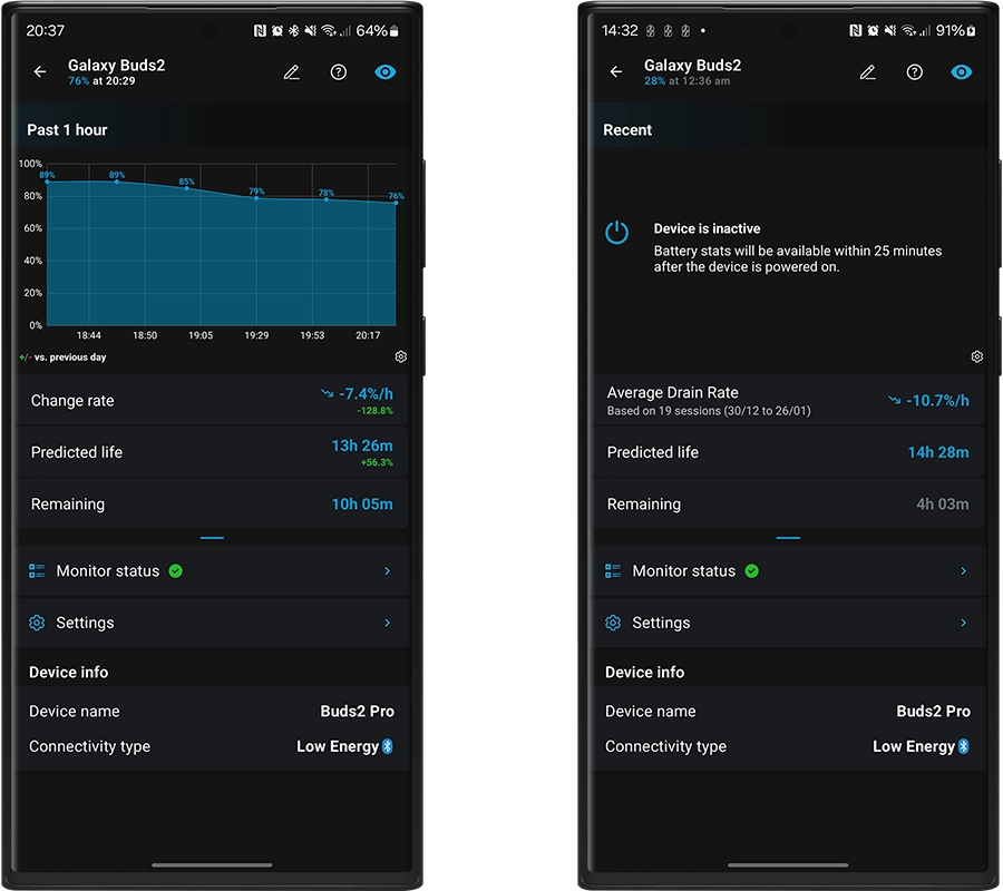 Bluetooth Device Overview – Energy Monitor 5.2 for Android and Wear OS